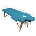 Drap housse de protection 4 pièces en éponge pour table de massage - Bleu turquoise - Vivezen-2