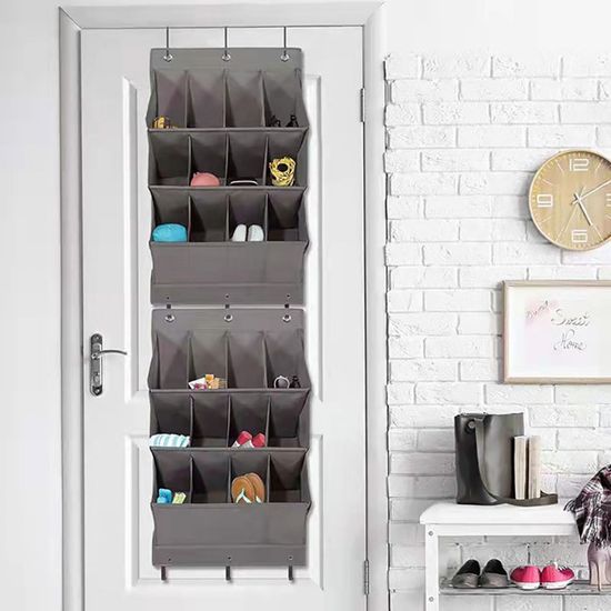 Organiseur Suspendu Libeder – 30 étagères à Chaussures, Gris, Rangement Gain De Place 122 Cm