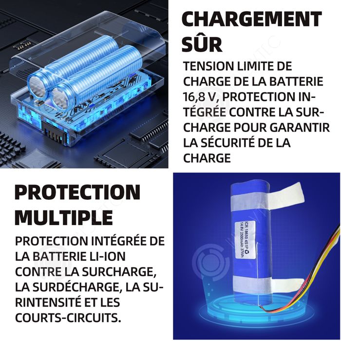 Batterie Lithium-Ion 14,4V Haute Capacité Pour Balayeuse - 1800mAh à 9800mAh, Remplacement Puissant Série 900 800 700 600