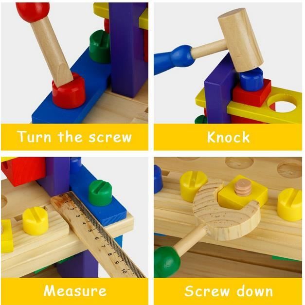 Etabli Enfant Montessori en Bois, Caisse à Outils 41 Pièces, 3-6 Ans Etabli Enfant Montessori en Bois, Caisse à Outils 41 Pièces, 3-6 Ans