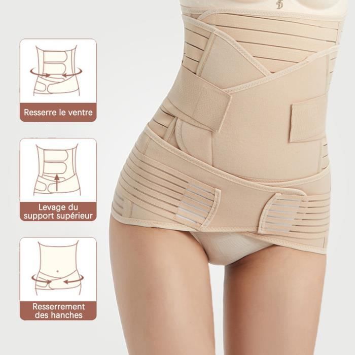 Bande de soutien du ventre 3 en 1 pour le post-partum - Ceinture ventrale  pour postnatale 