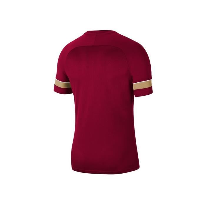 T Shirt Nike Drifit Academy 21 Homme Adulte Bordeaux Manches courtes Col arrondi Bordeaux Cdiscount Pret a Porter