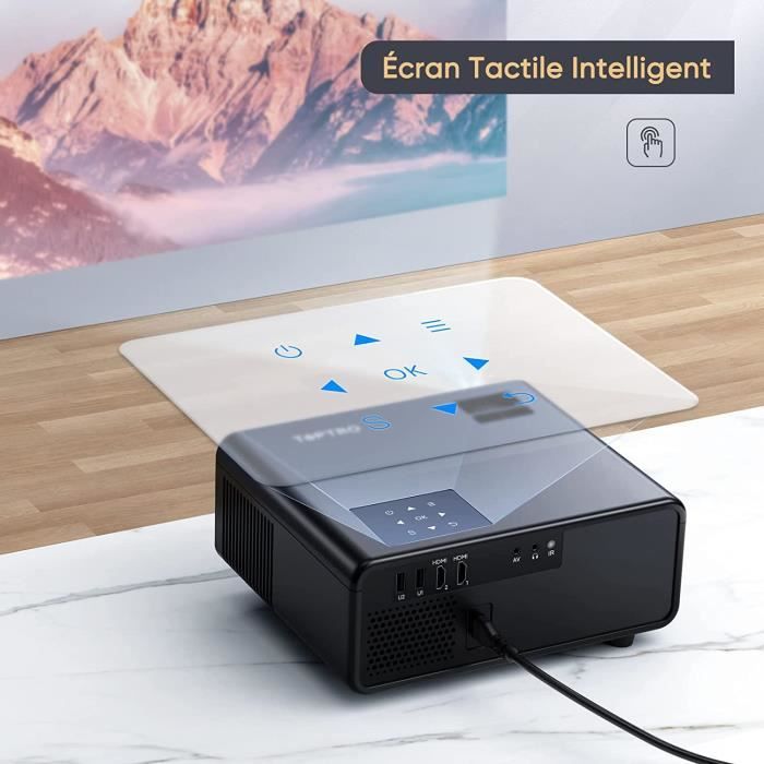 Vidéoprojecteur WiFi Bluetooth TOPTRO 10000 Lumens Full HD 1080P - Mini Home Cinéma Avec Zoom