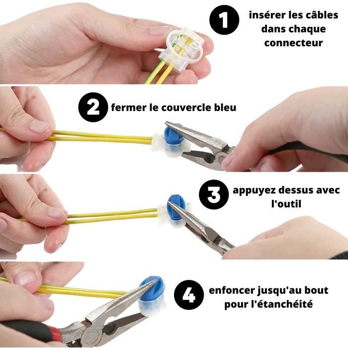 Lot 60 Connecteurs De Câbles Remplis De Gel Pour Robot Tondeuse/jardin