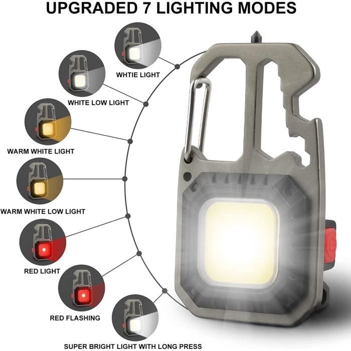 Lampe de Travail LED Rechargeable, Étanche Lampe D'inspection 180
