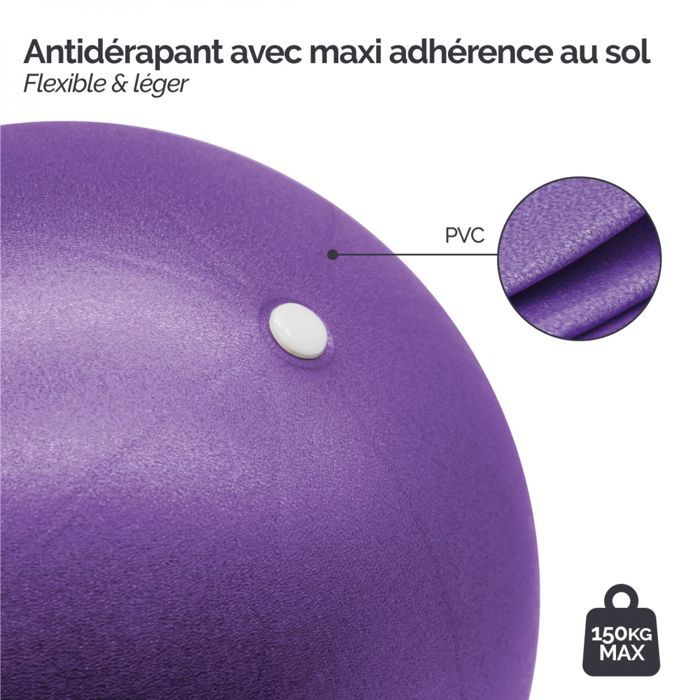 Ballon Pilates PROIRON 25 Cm - Petite Balle De Fitness Pour Yoga, Exercices, Rééducation