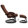 543Antique•)Fauteuil de massage Fauteuil Electrique|Fauteuil de soins|Relaxation de Salon avec repose-pieds Marron Tissu en daim,66,-3