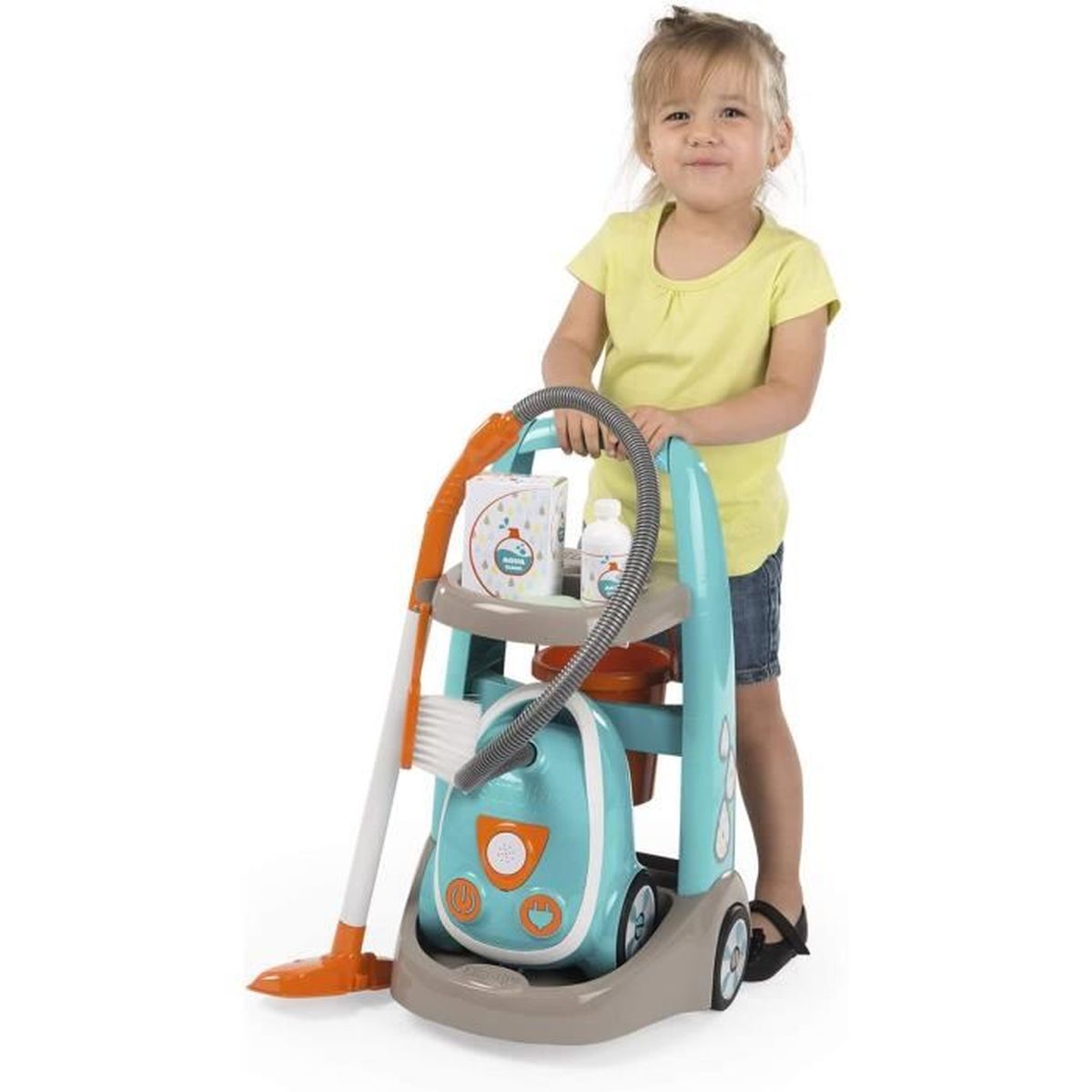 Smoby Electronique avec Bruit d'Aspiration ... Aspirateur Piles Incluses 