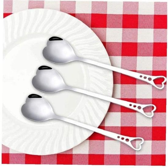10 Cuillères Spatules En Acier Inoxydable | Pour Café, Thé, Gâteau, Nourriture Chat/Chien | Design Ergonomique