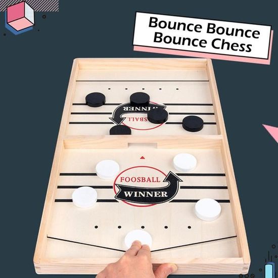 2-en-1 hockey sur fronde et jeu de palets à rebond | Fr