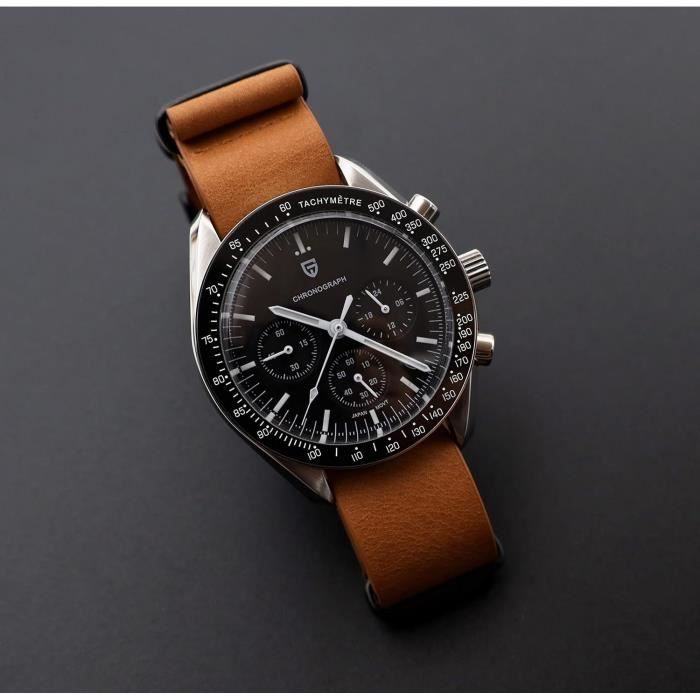 16 24Mm Premium Nato Cuir Bracelets De Montre Marron