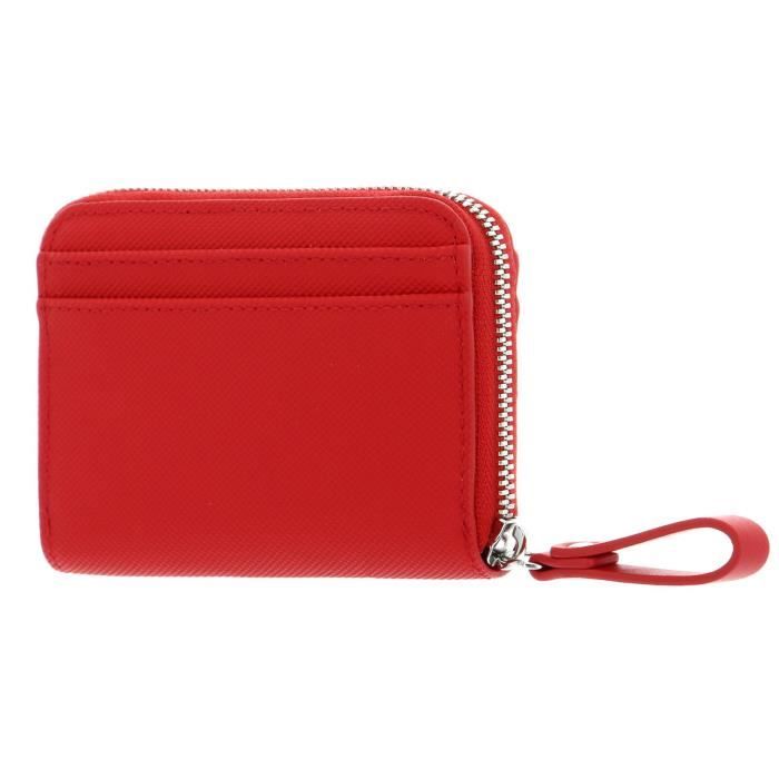 LACOSTE Daily Lifestyle Zip Coin Wallet Haut Rouge 244152 porte monnaie porte monnaie rouge Cdiscount Bagagerie Maroquinerie