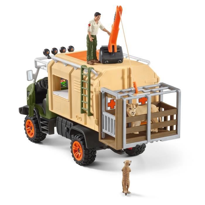 Camion de sauvetage d'animaux Schleich - Modèle 42475 - Wild Life