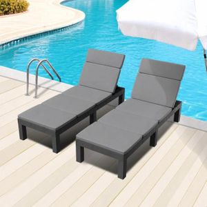 Emily Lux Zero Gravity 2 chaises longues plage jardin multi-positions