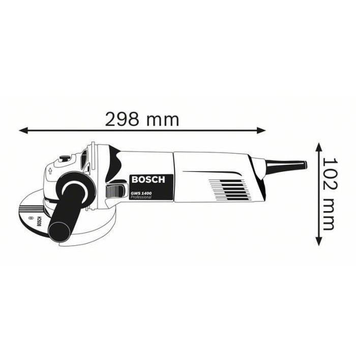 Meuleuse angulaire BOSCH GWS 1400 125 mm avec disque diamant