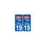 19 Beaulieu-sur-Dordogne blason ville autocollant plaque sticker