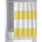 Interdesign 26916eu Rideau De Douche Imperméable Antimoisissure Zeno Polyester Jauneblanc 183 X 183 Cm