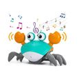 Jouet Crabe Qui Marche Bébé avec Lumière LED et Musique - Cadeau d'Anniversaire - Couleur Bleu-0