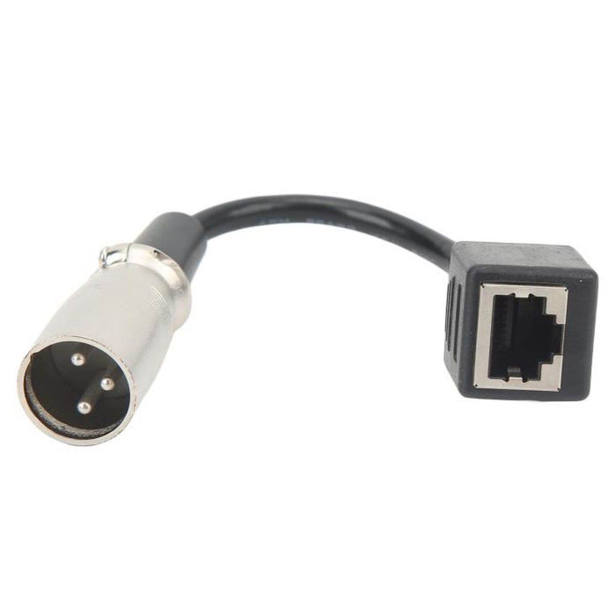 Câble Adaptateur Double XLR Mâle Vers RJ45 Femelle - 1,7 Pieds (52 Cm) - Pour DMX, Audio - Connecteur DMX-CON Série