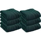 UNIVERS DÉCOR Lot de 6 serviettes de toilette éponge "Spa" 50 x 100 cm / 400 gr/m² - "Spa" Emeraude