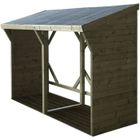 CEMONJARDIN Abri à bûches Kiev - 4,5 stères - Bois - Pin sylvestre traité autoclave - 281x113x185cm - Rectangulaire