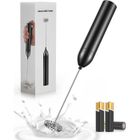 ELCKNER Mousseur à Lait, en Acier Inoxydable & Alliage D'aluminium Mousseur de Lait Électrique avec Moteur Très Puissant à 12000 RPM