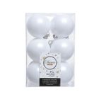 EMINZA Lot de 12 boules de Noël (D60 mm) Alpine Blanc