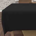 Nappe rectangle anti-tâches en microfibre lavée 140x300 cm BOHEME noir, par Soleil d'Ocre