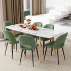 Lot de 6 Chaises de Salon - VIVOLILV - Vert - Tissu et métal - Avec Dossier - Poids jusqu'à 200kg