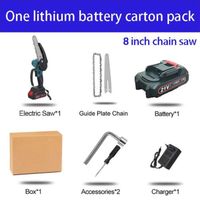 8 pouces 1BT - Mini scie à bois électrique sans fil, Batterie au lithium aste, Tronçonneuse pour Makita 18 V,