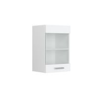 Vicco meuble de cuisine haut vitré R-Line, Blanc Haute brillance, 40 cm