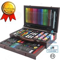 CONFO® Fournitures de peinture 130 pièces de stylos aquarelle de papeterie pour enfants ensemble d'outils de pinceau