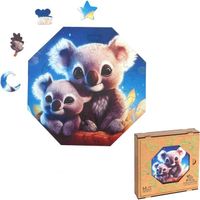 Puzzle en bois pour enfant - Série Hi, I'm Little - Kylo Koala avec Maman - 29x29 cm - 46 éléments - Milliwood