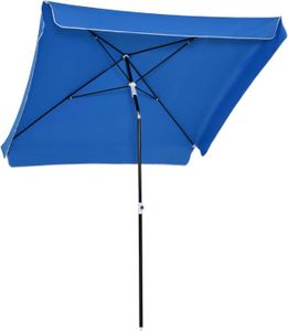 PARASOL Bleu Parasol inclinable rectangulaire métal polyes