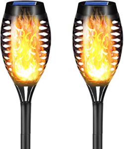 LAMPE DE JARDIN  Lampe Torche Solaire pour Jardin Extérieur Pack de