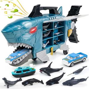 Jouets de requin pour enfants 3, requins jouets pour garçons, requin tigre  en plastique de 11 pouces, figure de la créature de la mer pour la