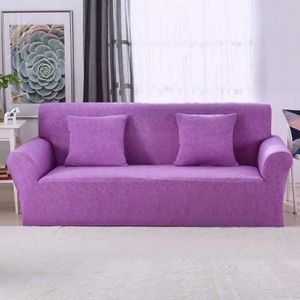 couleur unie lin haricots housse de canapé housse de canapé violet