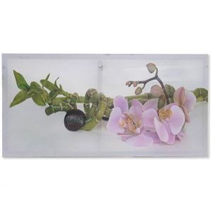 Feeby Tableau Zen Spa Bougies Bambou 50x50 cm Déco Imprimé Moderne Orchidée  Nature morte Pierres vert