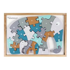 PUZZLE Puzzle en bois 3D Alphabet - KINDSGUT - Éléphant -