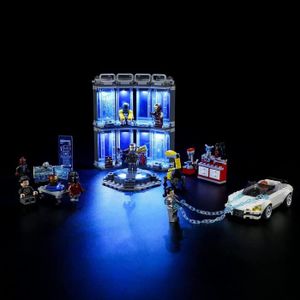 ASSEMBLAGE CONSTRUCTION Kit D'Éclairage Pour Atelier Lego 76216 Iron-Man -