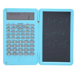 CALCULATRICE LIU-7708726299663-MAD Calculatrice avec bloc-notes Calculatrice scientifique portable avec bloc-notes, écran LCD à 10 materiel Bleu