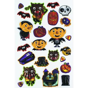 JEU DE STICKERS Stickers métallisés Halloween 1,5 à 5 cm 23 pièces