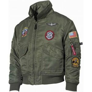 BLOUSON Blouson Aviateur Bombers CWU45 TOP GUN Vert Enfant