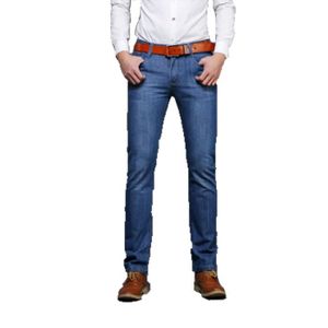 JEANS Jeans hommes Jean droit décontracté Jeans taille haute lavé Hommes de jeans effilochés-Bleu-Bleu858