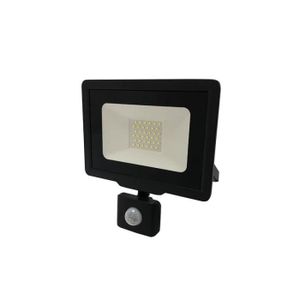 PROJECTEUR EXTÉRIEUR Projecteur LED avec détecteur 30W Noir Blanc Froid