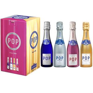 CHAMPAGNE Champagne Pop Pommery 4 quarts assortis - 4 boutei