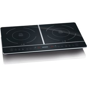 Plaque de cuisson posable SEVERIN - DK1031 - Induction 2 foyers - Jusqu'à 240°C - 3400W