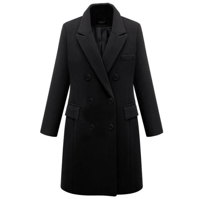manteau femme noir classique