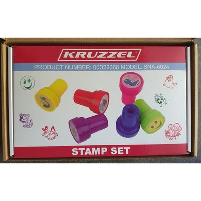 Set De 6 Tampons Rouleaux Animaux – Peinture Créative Pour Enfants – Motifs Dessins Animés – Coordination œil-main – Activité Manuelle