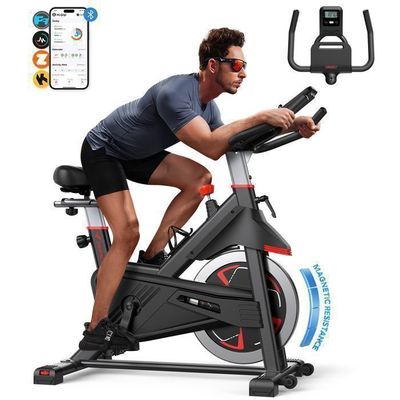 Vélo D'Appartement Ergomètre MettleMatic OS3 – Résistance Magnétique, Bluetooth, Écran LCD, Charge 160kg